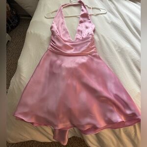 pink silk zara dress, never worn!